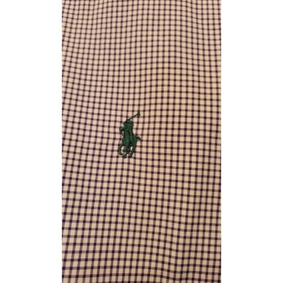Ralph Lauren Men’s Classic Fit Purple Gingham Long Sleeve Shirt Size 16 34/35 - Picture 10 of 12